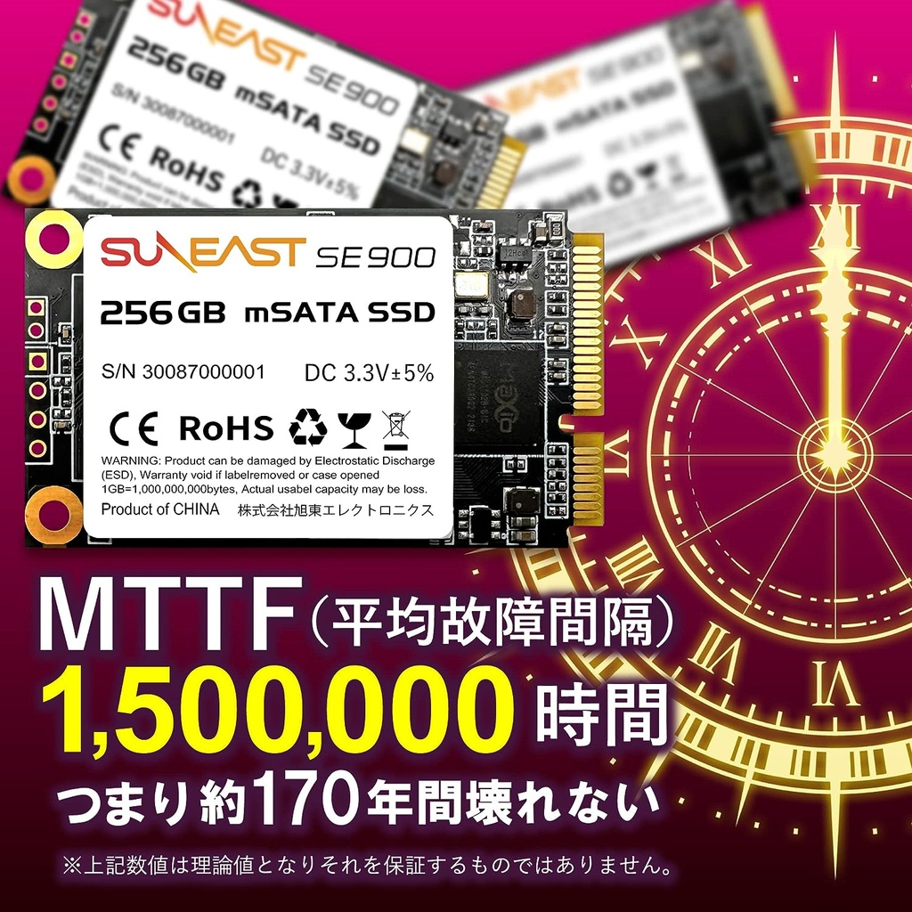SUNEAST SSD 内蔵SSD 512GB SE900 Msata Solid State Drive SSD